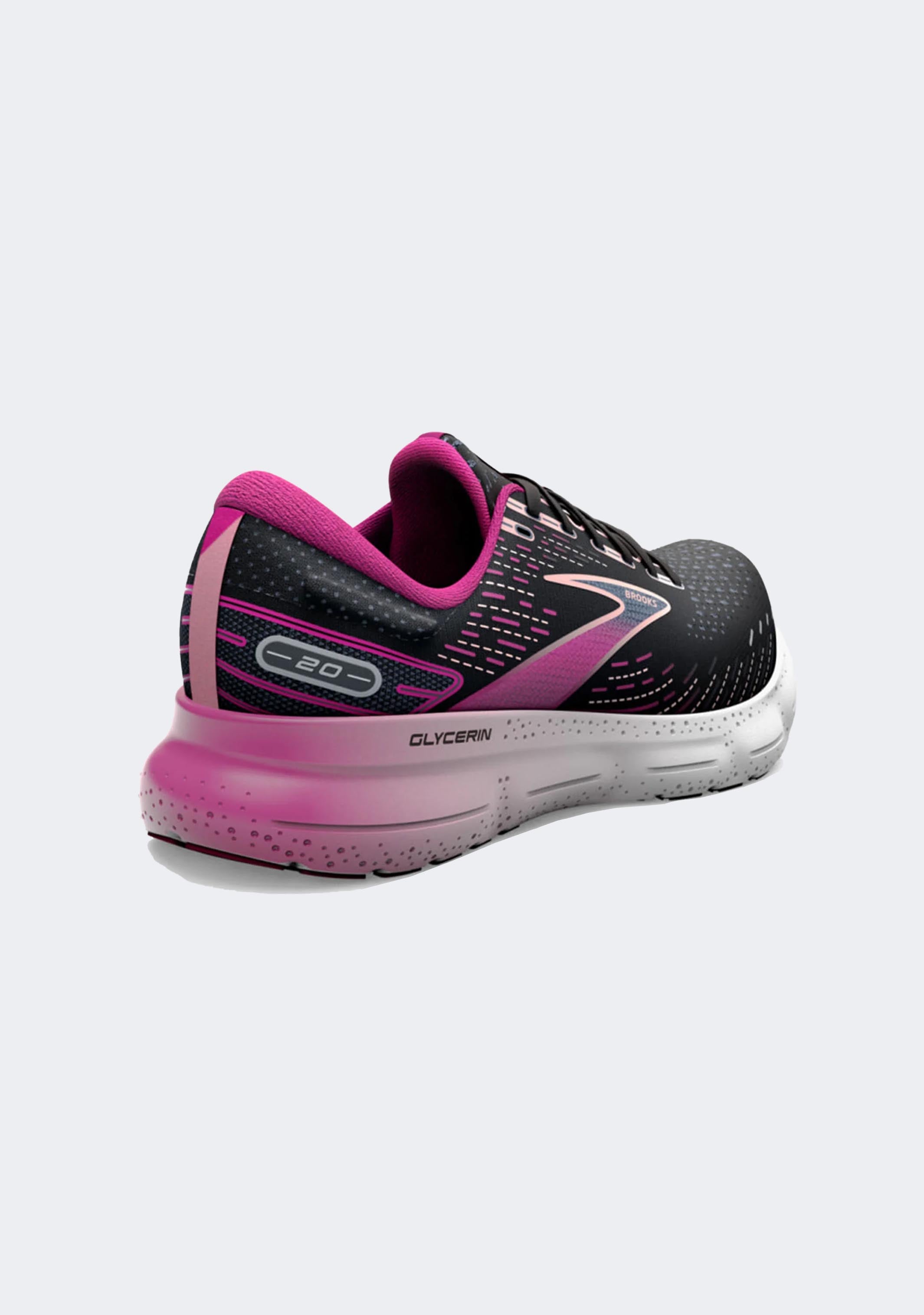Brooks Women’s Glycerin 20 Running Shoes - Cushioned Neutral Support for Long Distance & Marathon Training - Lightweight Comfort for Women Runners