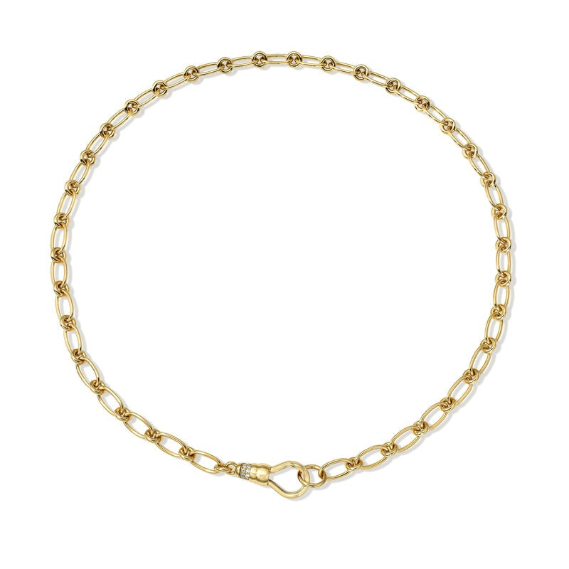 Single Stone Lo Fob Chain Necklace - Elegant Gold or Silver Pendant Necklace for Women | Perfect for Daily Wear, Date Night & Special Occasions