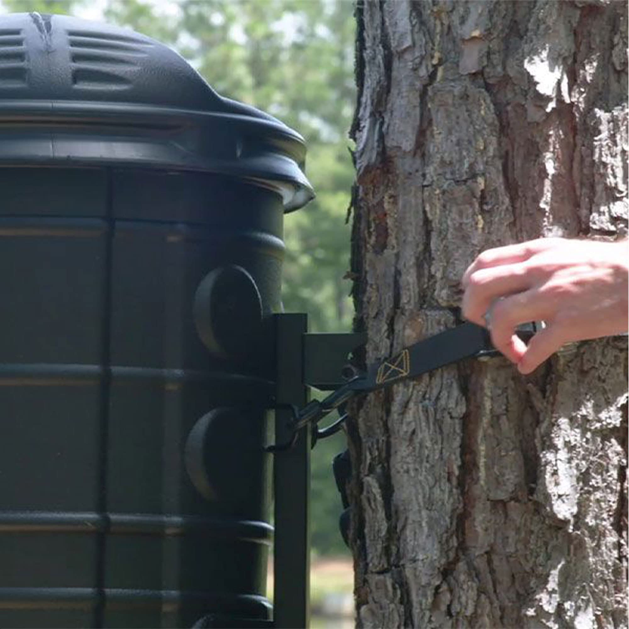 Moultrie 15 Gallon Directional Hanging Deer Feeder with 30-Degree Range & Easy Set Timer - Perfect for Hunting, Wildlife Observation, and Deer Attraction in Wooded Areas