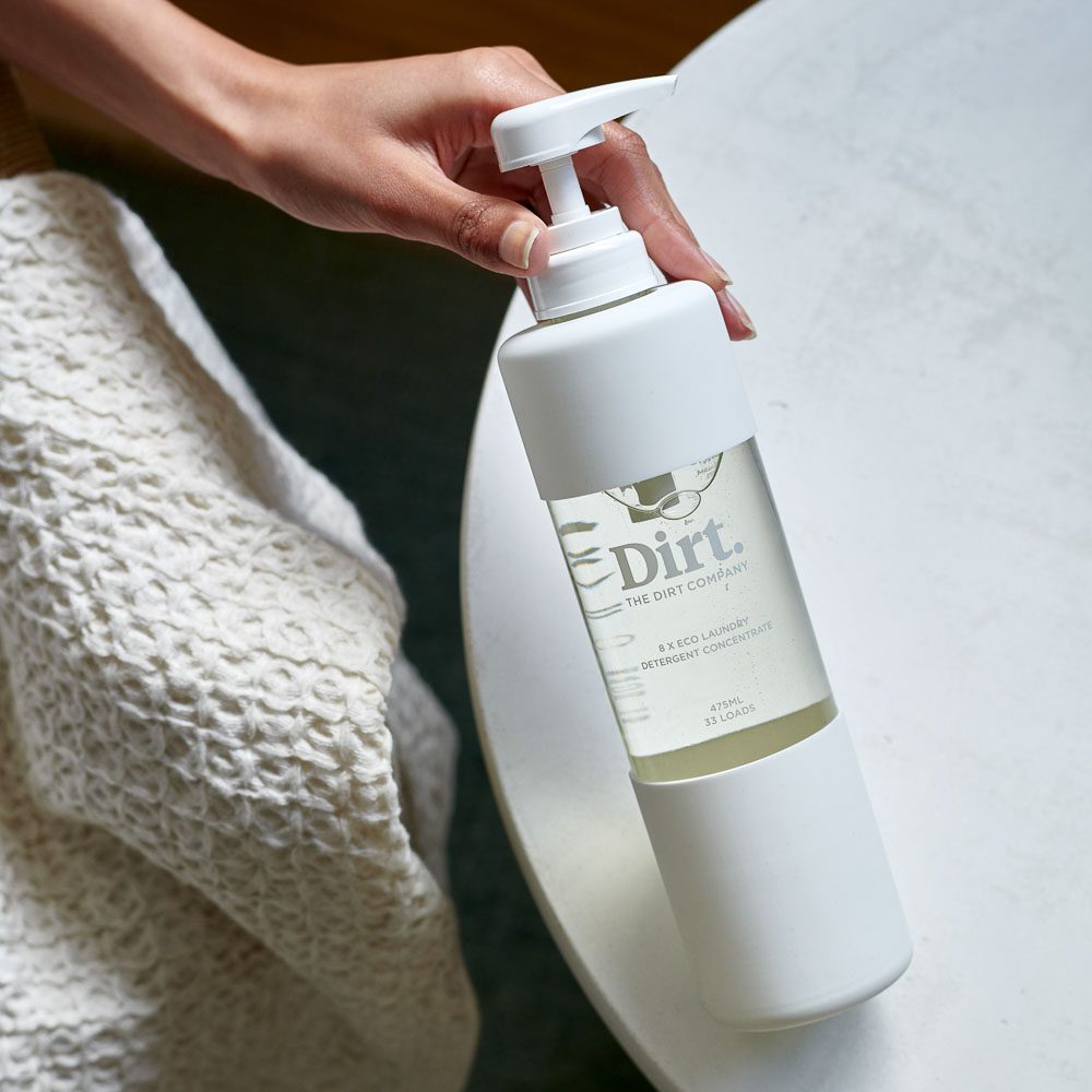 DIRT Laundry Detergent Dispenser Bottle - 16oz (475ml) Refillable Liquid Soap Container for Washing Machine | Perfect for Laundry Room, RV & Travel Use