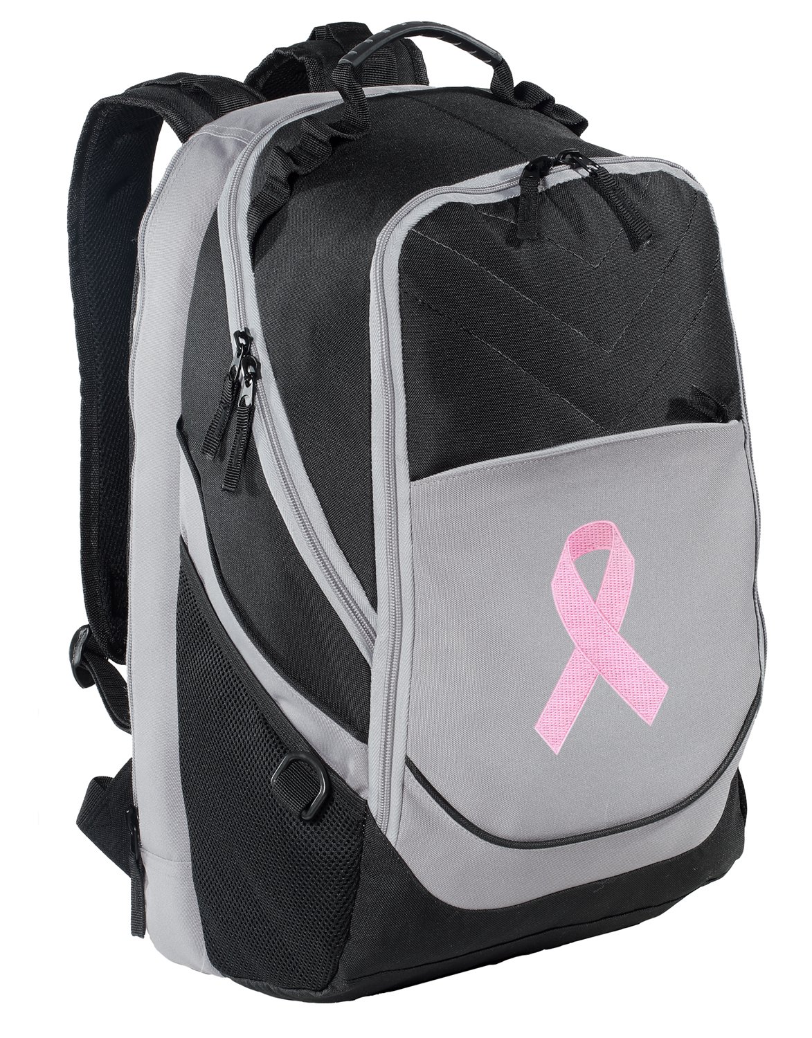 Pink Ribbon Backpack - Stylish Laptop Computer Bag for Women, Durable & Lightweight, Perfect for Work, School, and Travel