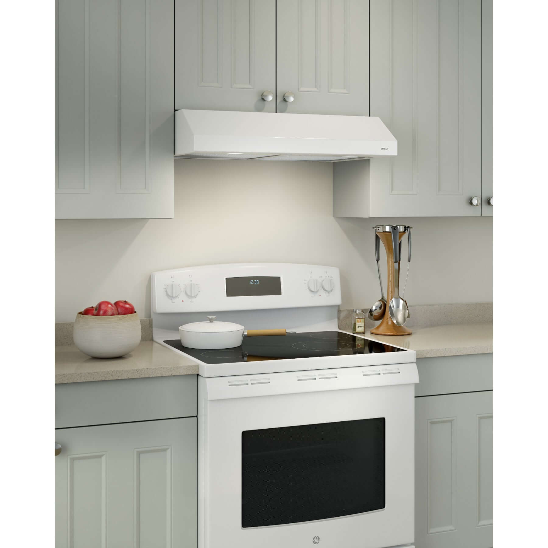 Broan 30-Inch Glacier BCSD1 Series Under Cabinet Range Hood - Stainless Steel & Color Options (BCSD130) for Kitchen Ventilation & Smoke Removal