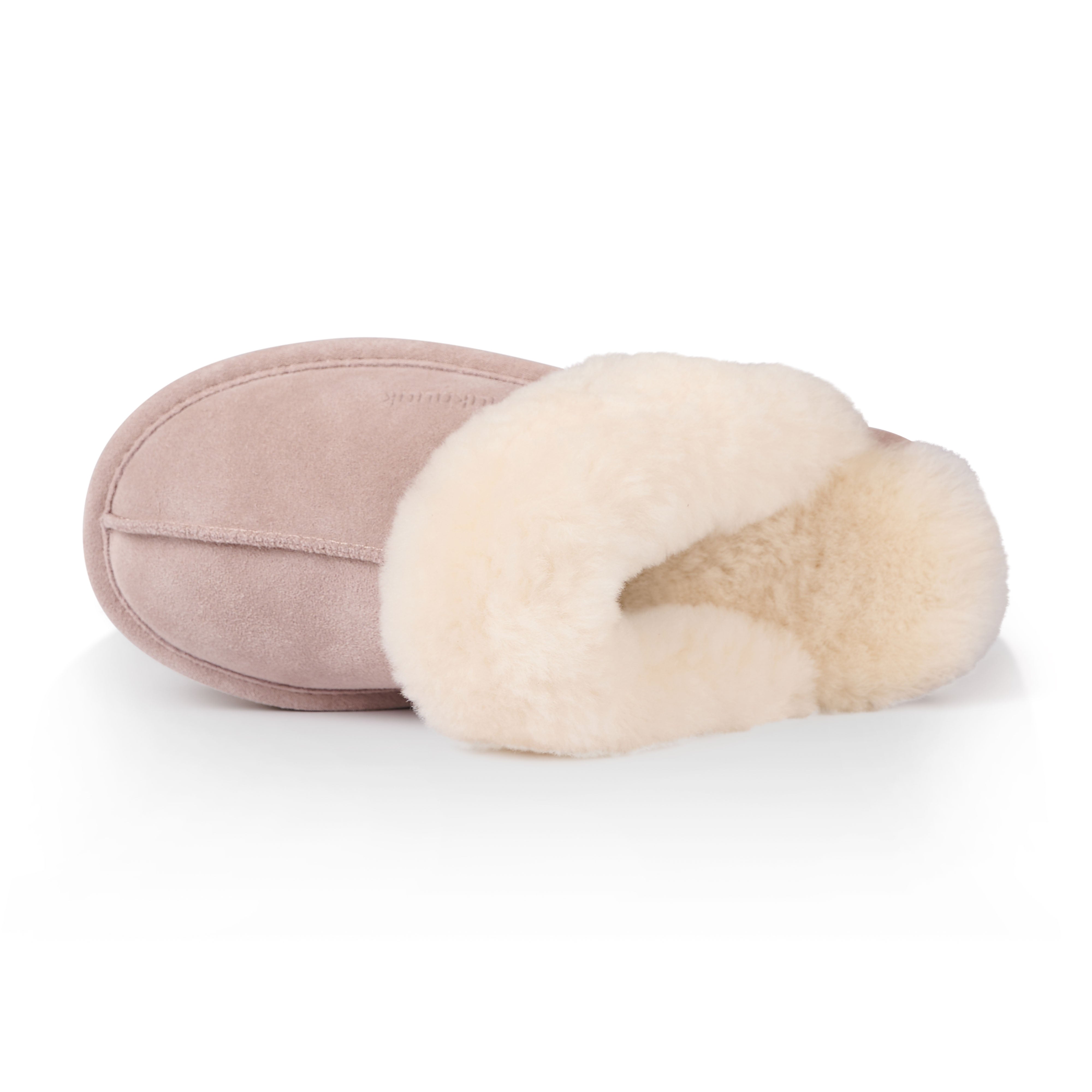 Harlow Women's Fuzzy House Slippers - Soft Indoor Slides with Memory Foam, Dusty Pink - Cozy Comfort for Relaxing at Home, Lounging & Cold Weather Wear