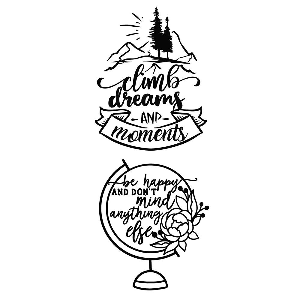 STAMPERIA INTERNATIONAL KFT Cling Stamps - Johanna Rivero Globe Design for Scrapbooking, Card Making & DIY Crafts