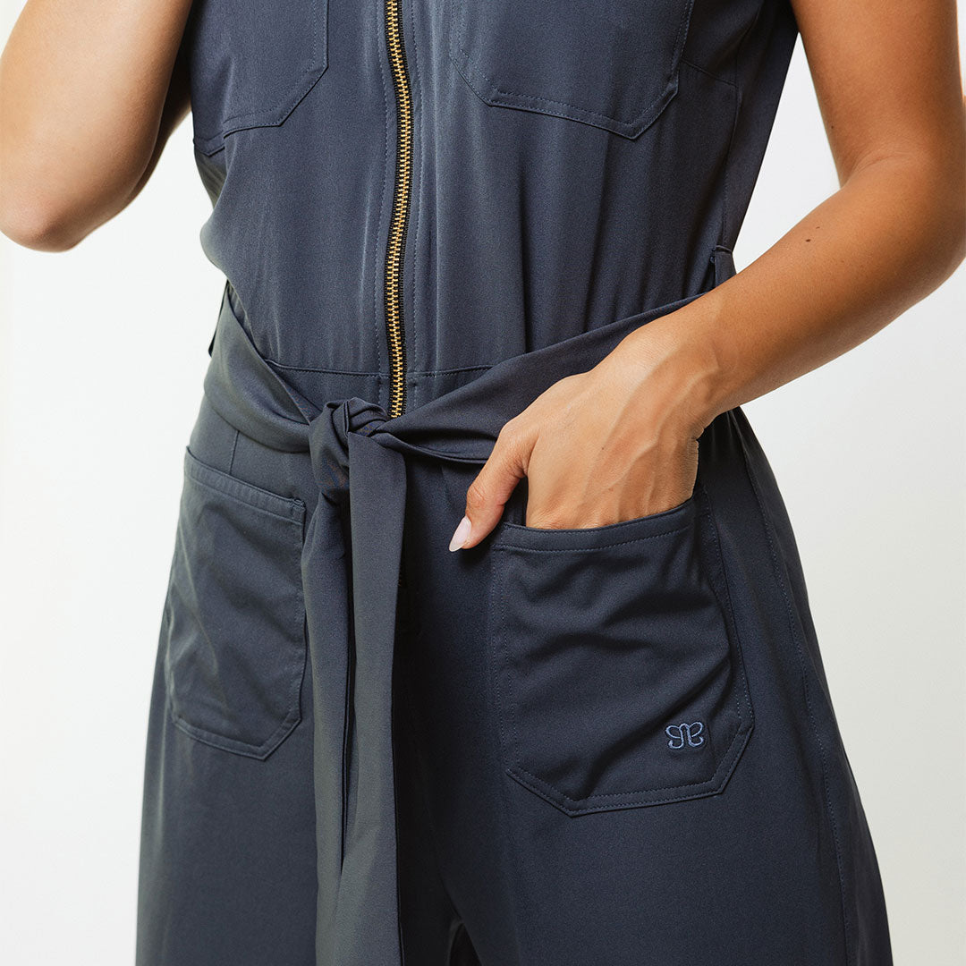 Stylish Women's Charcoal Jumpsuit - Trendy One Piece Romper for Casual Outings & Night Out | Perfect for Parties, Dates and Everyday Wear