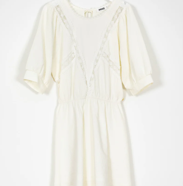 INDEE Women's Long Dress with Lace Inserts - Size 10 M - Elegant Flowy Maxi Dress for Weddings, Parties & Special Occasions