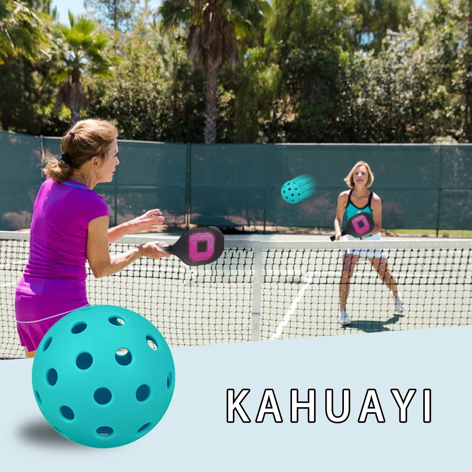 Best Outdoor Pickleball Balls with Detachable Santa Hats - 3 Pack Holiday Decorated Pickleball Set with 40 Holes for Christmas Games, Tournaments & Festive Family Fun