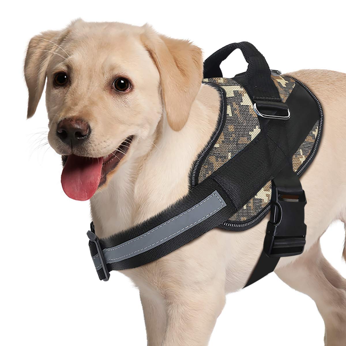 NOYAL No Pull Dog Harness for Large Dogs - Easy Control Handle with Front Hook & Reflective Straps - Perfect for Walking, Training & Nighttime Safety