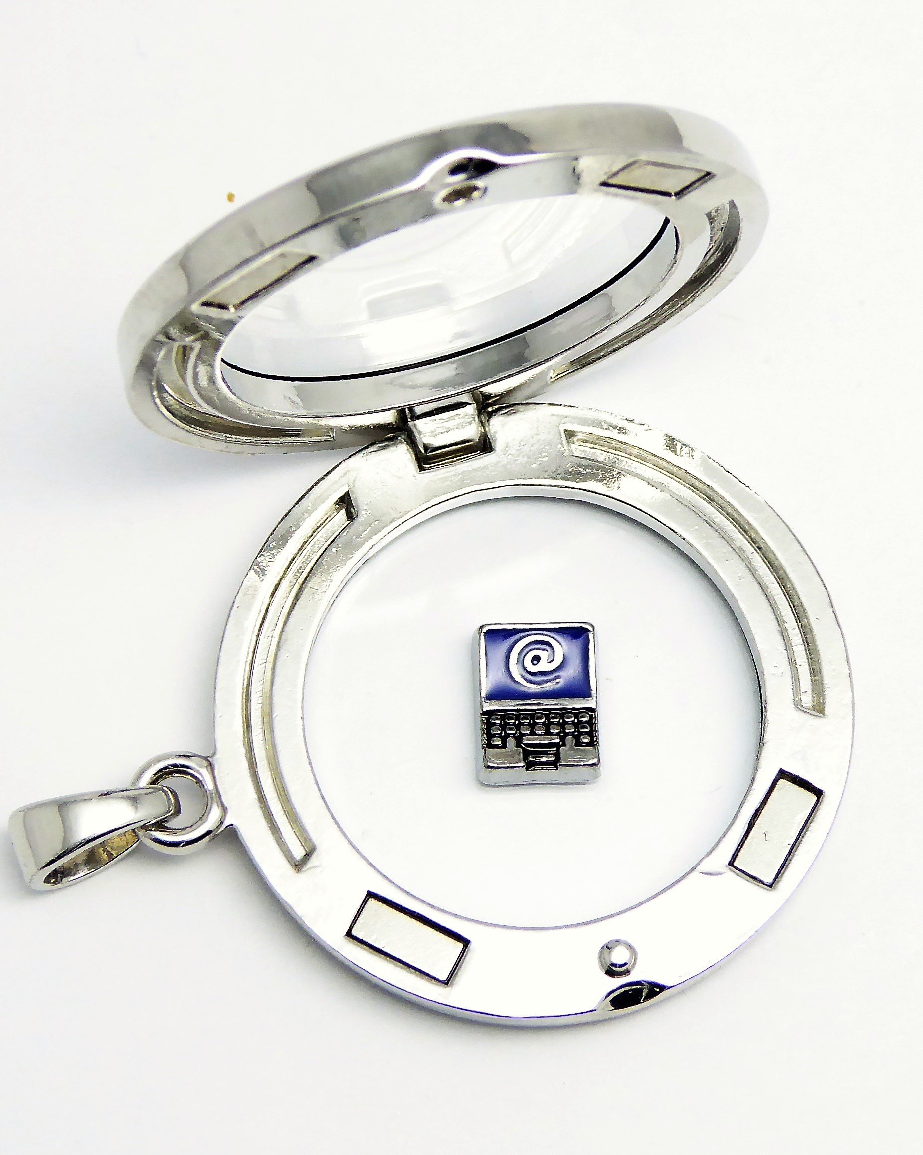 Cherityne Blue Laptop Computer Floating Charm for Locket Pendants - Perfect for Jewelry Making and Gift Giving