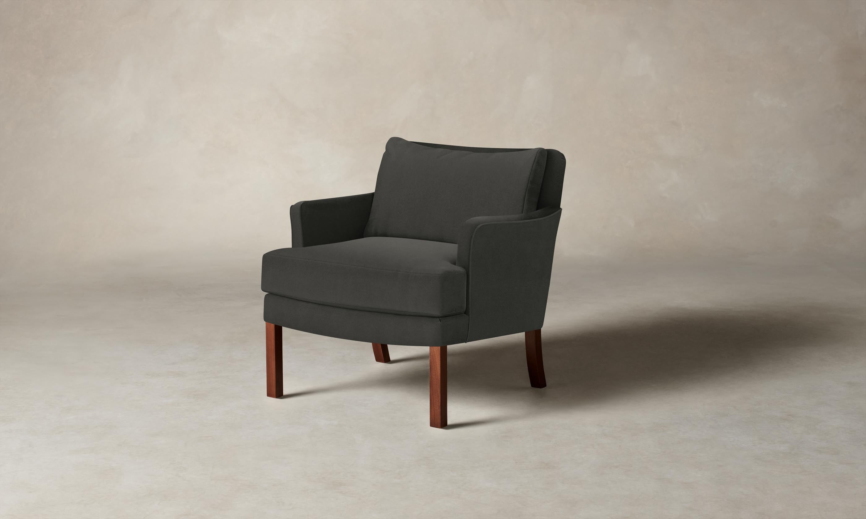 Kaye Performance Velvet Slate Chair - Modern Velvet Upholstered Accent Chair for Living Room, Bedroom, or Office - Stylish and Comfortable Seating for Home Decor