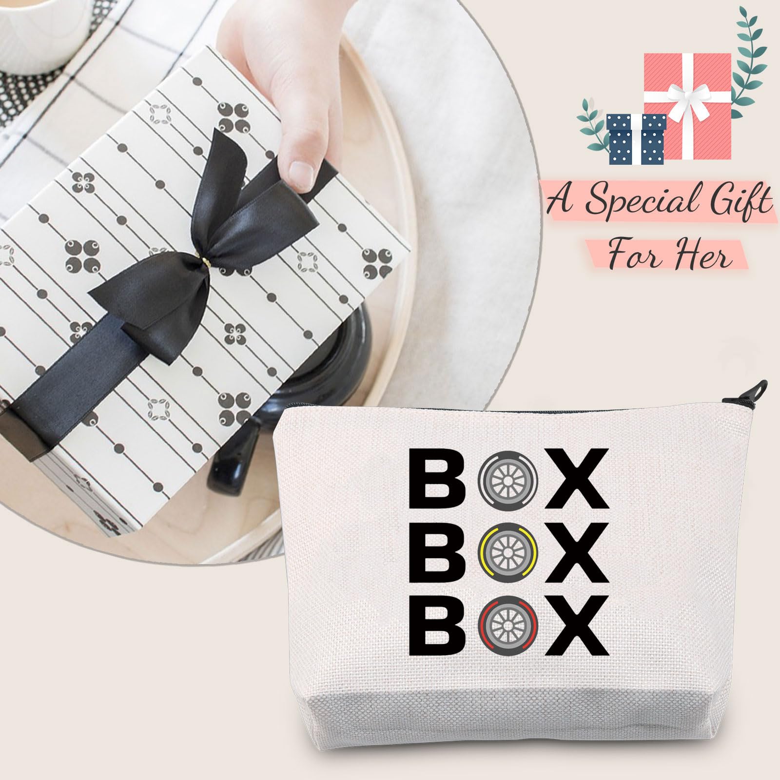 JXGZSO Funny Car Racing Cosmetic Bag - Waterproof Makeup Pouch for Racing Fans | Perfect Gift for Boyfriend, Husband & Car Enthusiasts | Great for Travel, Gym & Daily Use