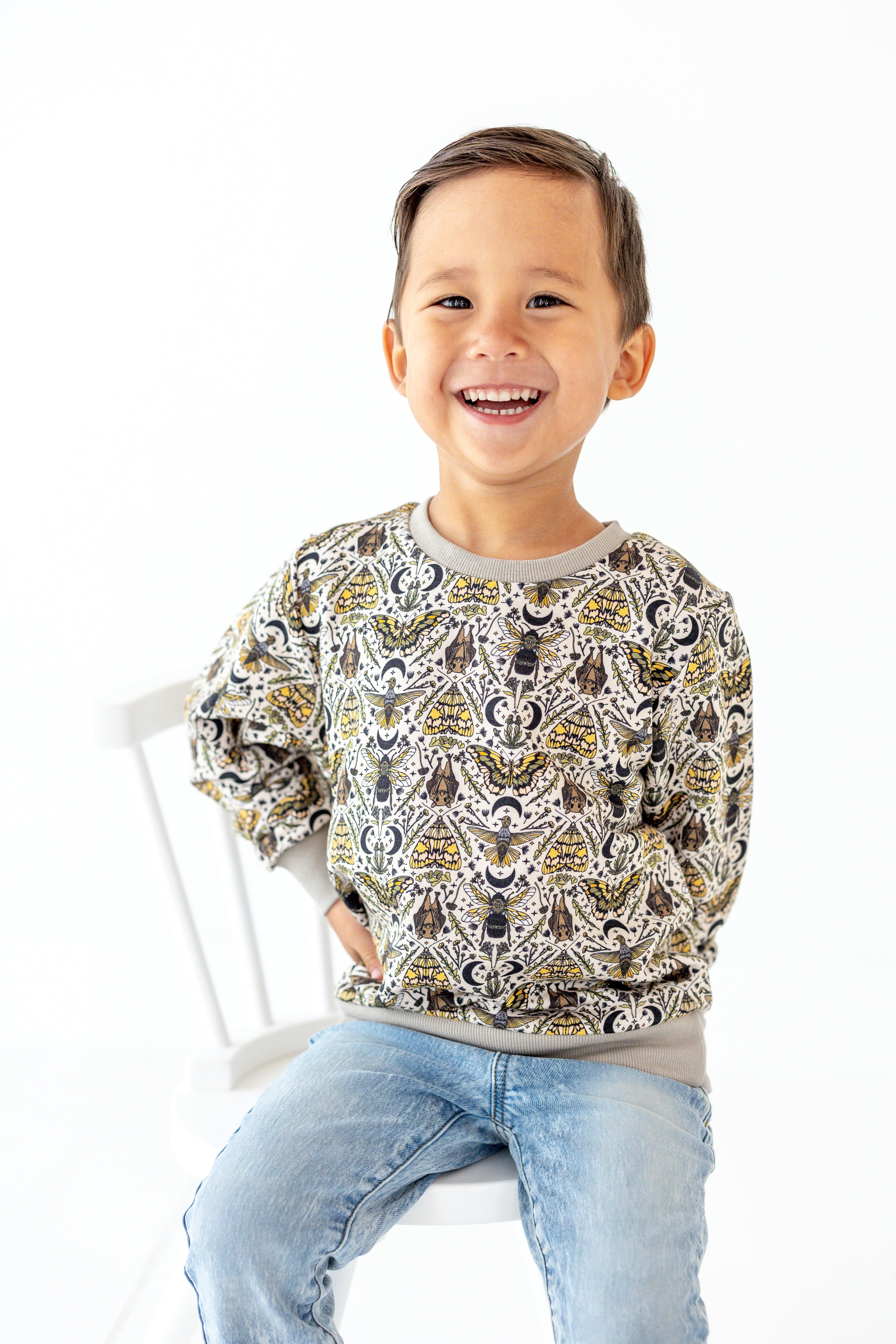 Pollinators Crewneck Sweatshirt - Eco-Friendly Bee & Butterfly Graphic Hoodie - Perfect for Gardeners, Nature Lovers & Earth Day Activities