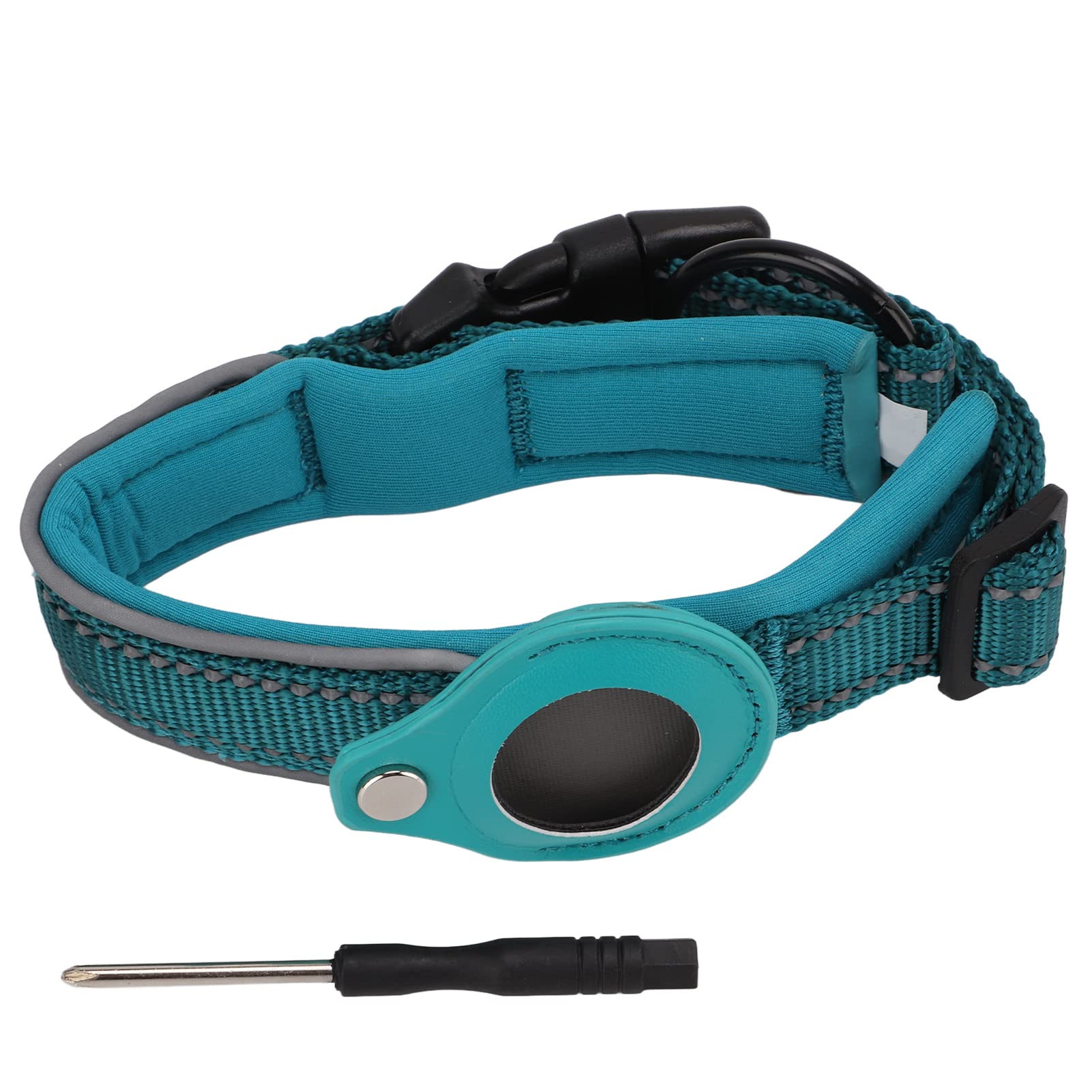 Heavy Duty Reflective Dog Collar - Comfortable & Shakeproof Pet Collar with Screwdriver for Small, Medium & Large Dogs | Perfect for Night Walks, Training & Outdoor Adventures (Size M)
