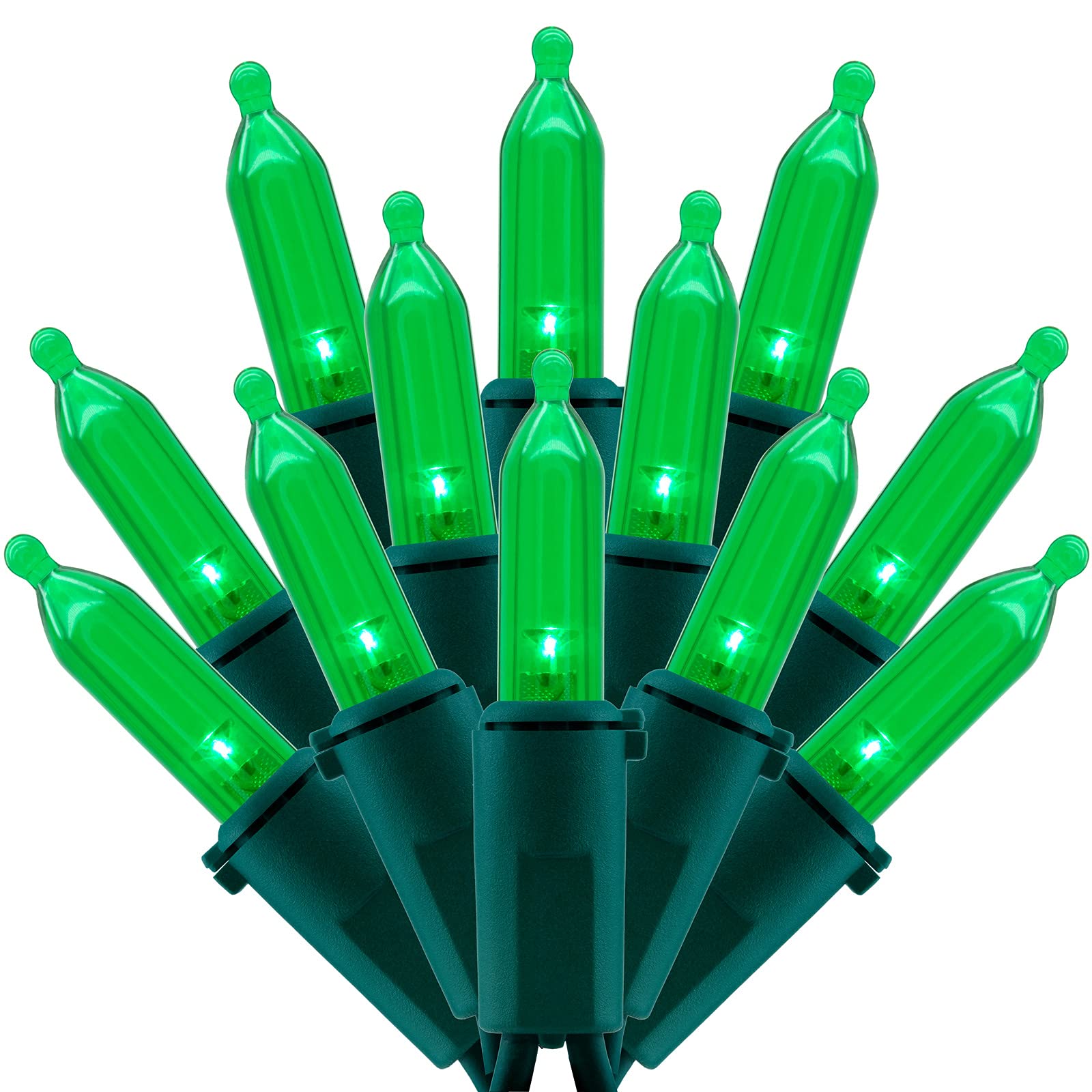 66 Ft 200 LED Green Christmas Lights String - UL Certified Holiday Decoration for Indoor/Outdoor Use - Perfect for Tree, Window, Roof & Yard Decorations