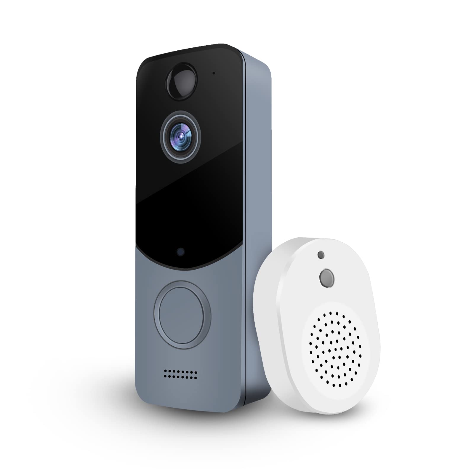 Wireless Video Doorbell Camera with HD Video, 2-Way Audio & Night Vision - PIR Motion Detection, IP65 Weatherproof, Free Cloud Storage & Wireless Chime - Perfect for Home Security & Smart Door Monitoring