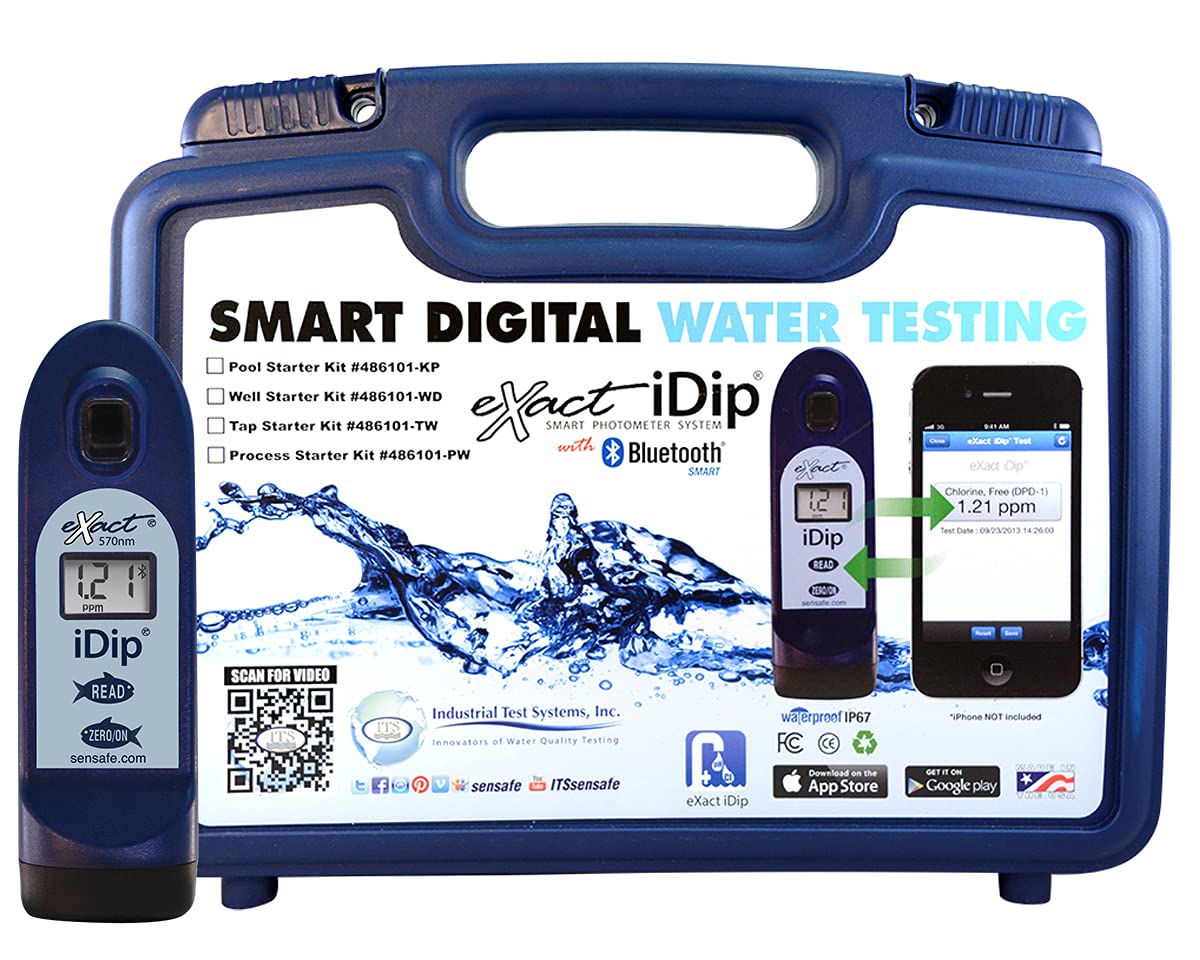 **Industrial Test Systems ITS Exact iDip 570 Bluetooth Waterproof Water Test Kit for Marine Aquarium, Coral & Aquaculture | 7-Parameter Water Quality Testing | Ideal for Saltwater Tanks, Reef Keeping & Fish Farms**