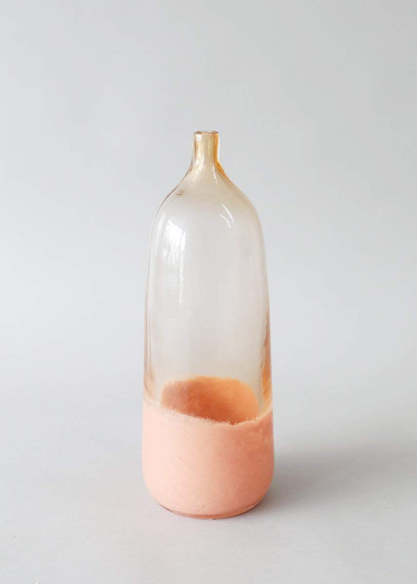 Afloral Ombre Coral Glass Lola Bud Vase - 11.75