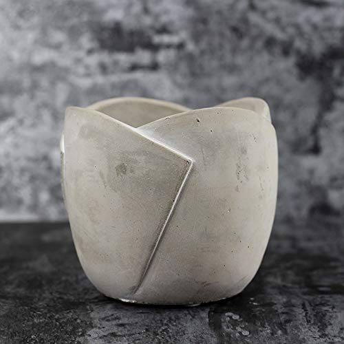 NICOLE Large Concrete Pot Molds for Succulents - DIY Cement Planter Molds, Handmade Candle Holder Making Tools - Perfect for Home Decor, Garden Planters & Craft Projects