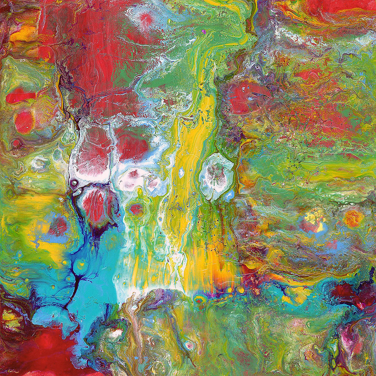 Anthony Ciambella Original 4x4 Acrylic on Panel Painting - Modern Abstract Wall Art for Home & Office Decor