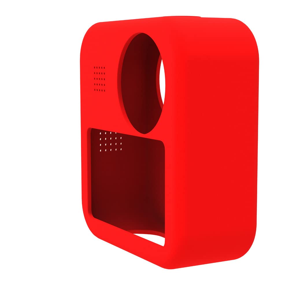 GoPro Max Silicone Protective Case - Durable Red Cover for GoPro Max 360 Camera - Waterproof & Shockproof Accessories for Adventure, Travel & Vlogging (GP493)
