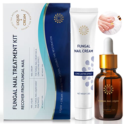 Natural Heals Toenail Fungus Treatment Kit - Extra Strength Antifungal Liquid & Cream for Fungal Nail Repair | Stops Fungus Growth & Restores Healthy Nails | Perfect for Athletes, Swimmers & Pedicure Lovers
