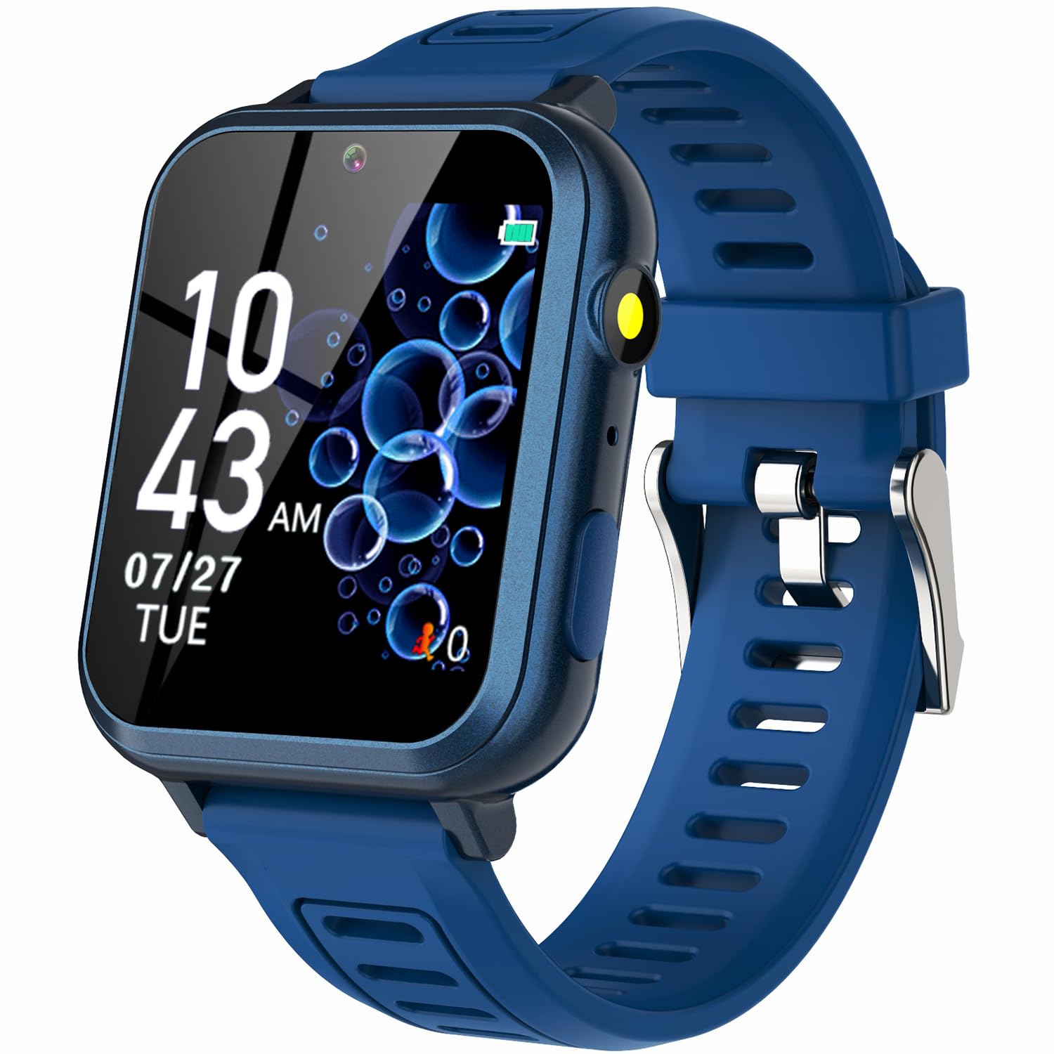Smart Watch for Kids with 24 Puzzle Games, HD Touch Screen, Camera, Video & Music Player - Pedometer, Alarm Clock & Flashlight - 12/24 Hour Kids Watch - Perfect Gift for 4-12 Year Old Boys & Girls - Ideal for School, Outdoor Play & Learning Activities