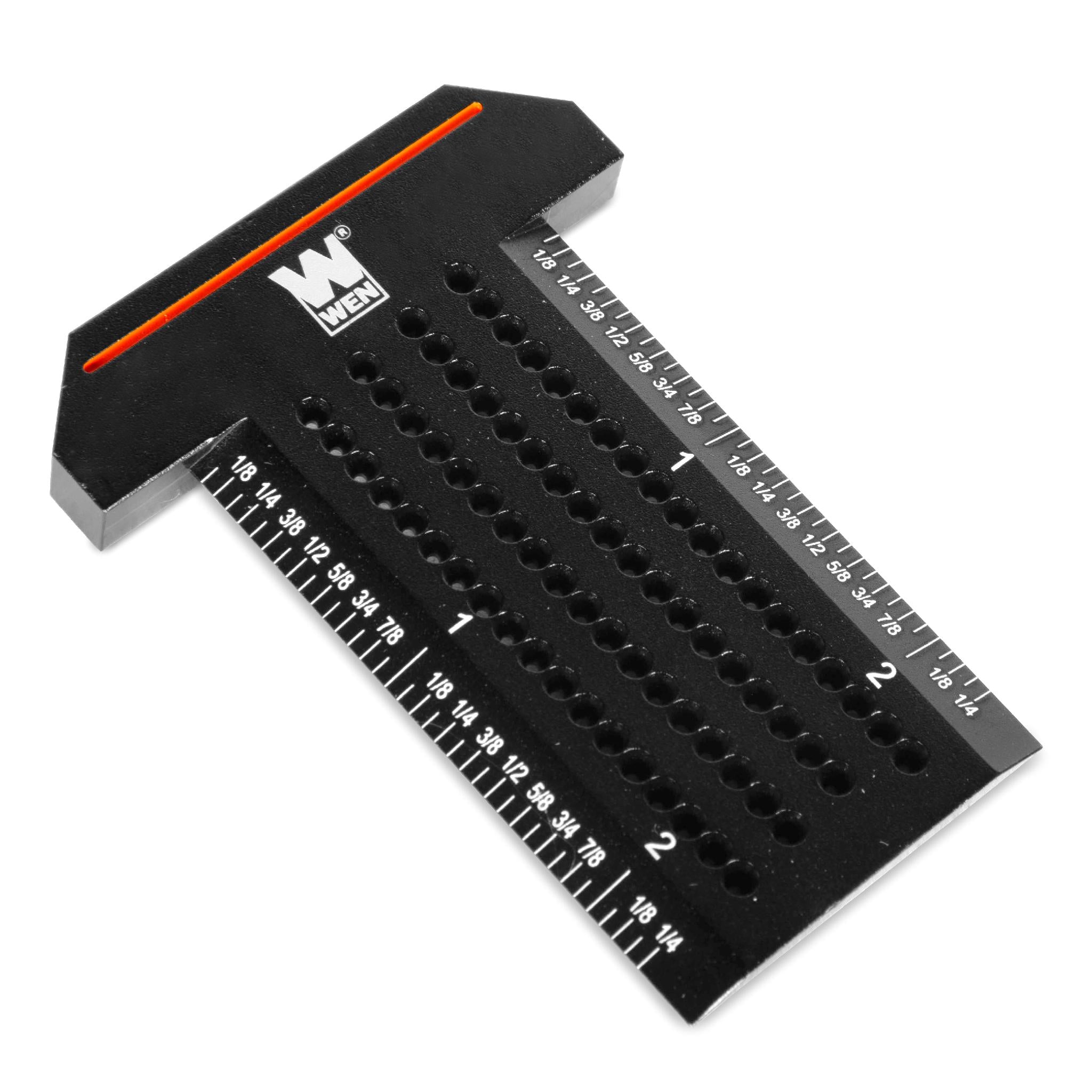 WEN ME851R Pocket Marking T Ruler - Compact Measuring Tool for Woodworking, Sewing & DIY Projects | Perfect for Carpenters, Tailors & Craft Enthusiasts