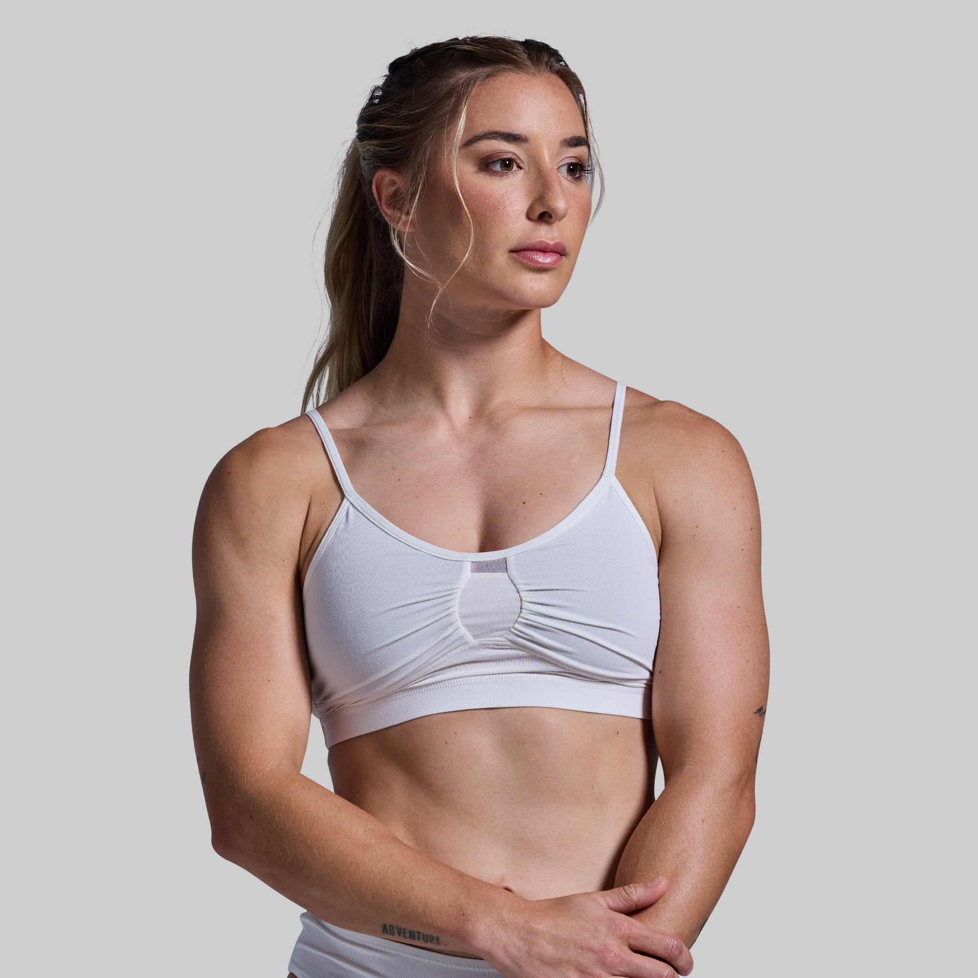Best Wireless Sports Bra for Women - Comfortable Yoga & Workout Top (White) - Perfect for Gym, Running, and Everyday Wear