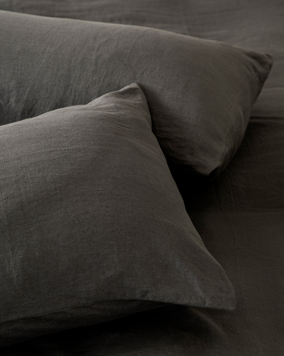 Premium Penelope Gray Linen Shams Set of 2 - Soft 100% Flax Linen Pillowcases for Bedroom Decor - Perfect for Master Bedroom, Guest Room & Cozy Home Styling