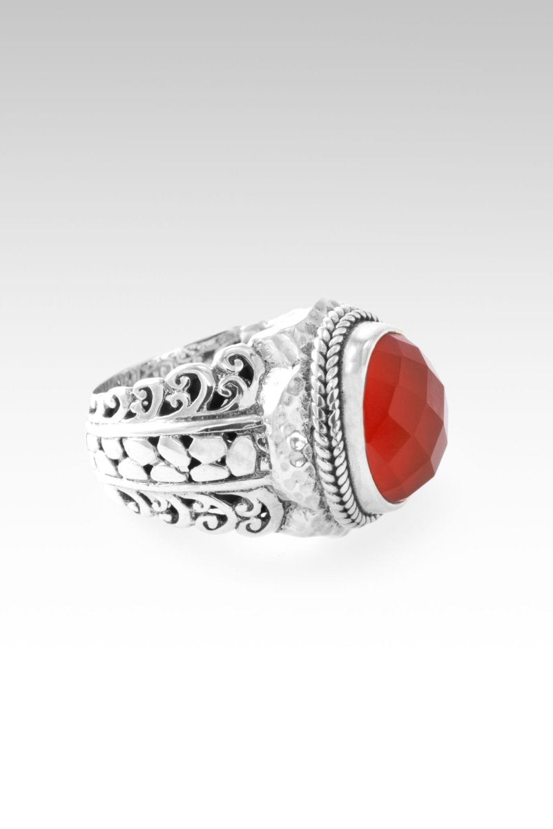Strong Conviction Ring™ in Carnelian - Handmade Gemstone Jewelry for Women, Spiritual Healing & Protection | Perfect for Meditation, Yoga & Energy Work