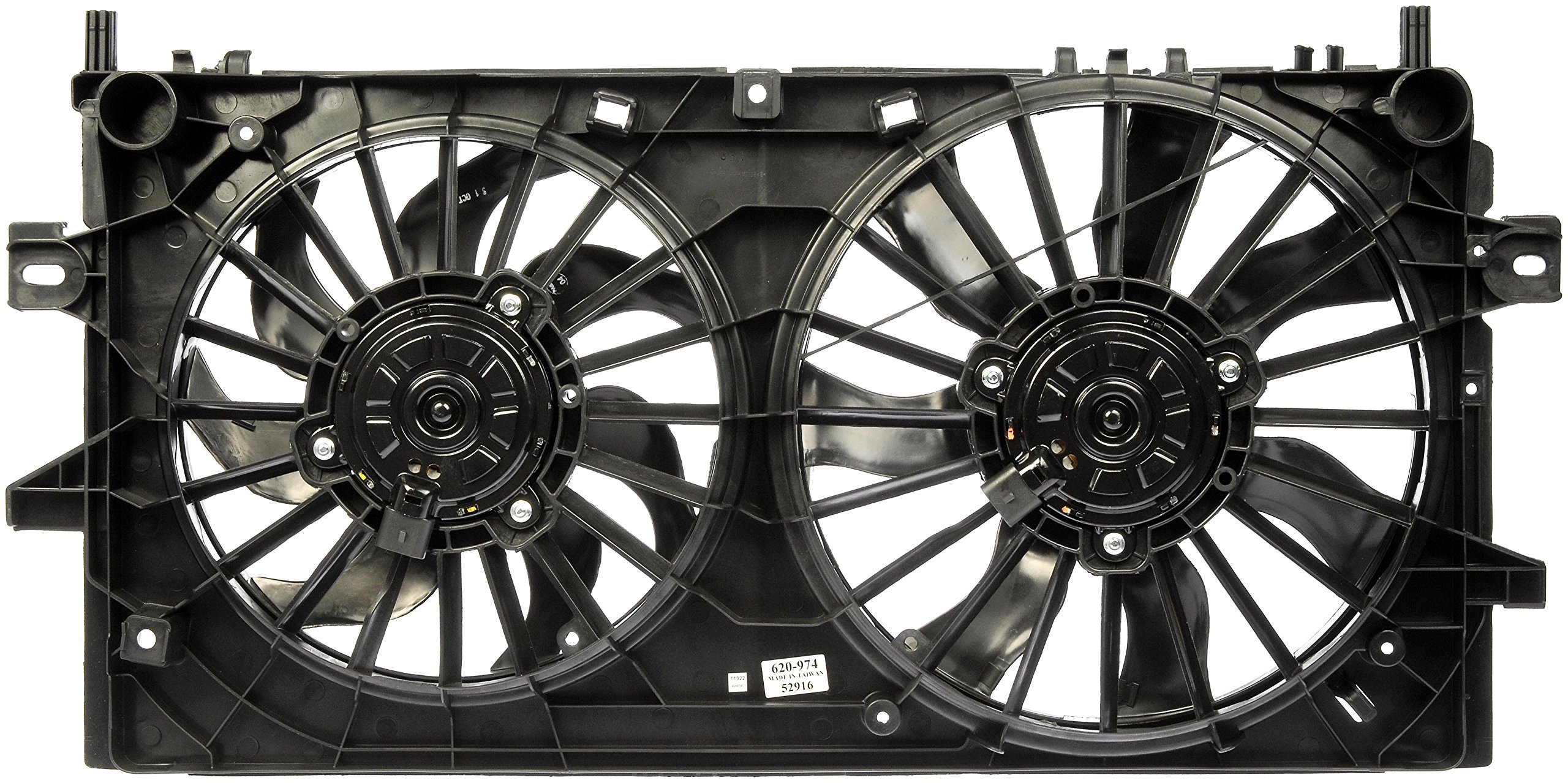 Dorman 620-974 Engine Cooling Fan Assembly Replacement for Buick Chevrolet Pontiac - High Performance Cooling System Part for Sedans & SUVs - Perfect for Hot Weather & Heavy Traffic Commutes