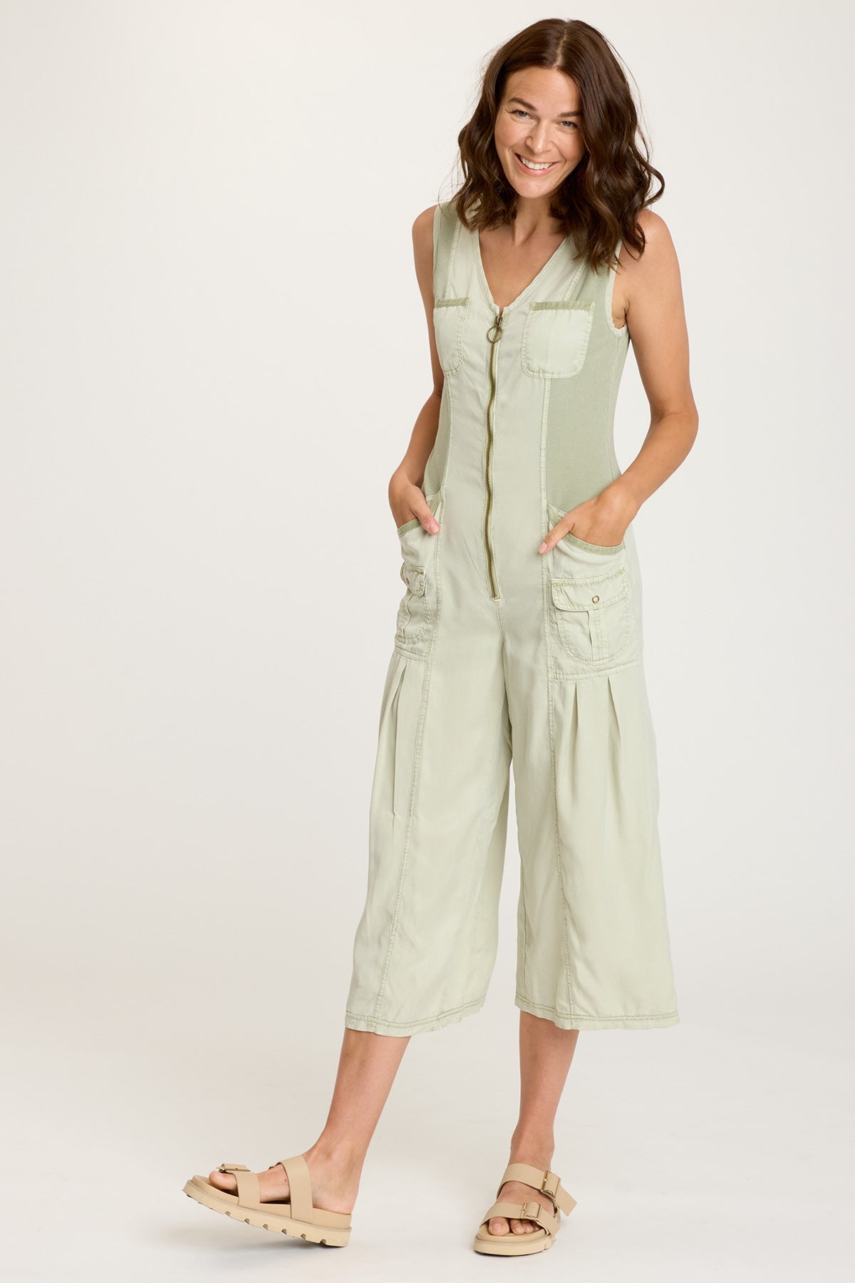 Soft Twill Macgowan Wide Leg Cargo Jumpsuit for Women - Comfortable & Stylish Casual Outfit for Everyday Wear, Travel, and Outdoor Adventures