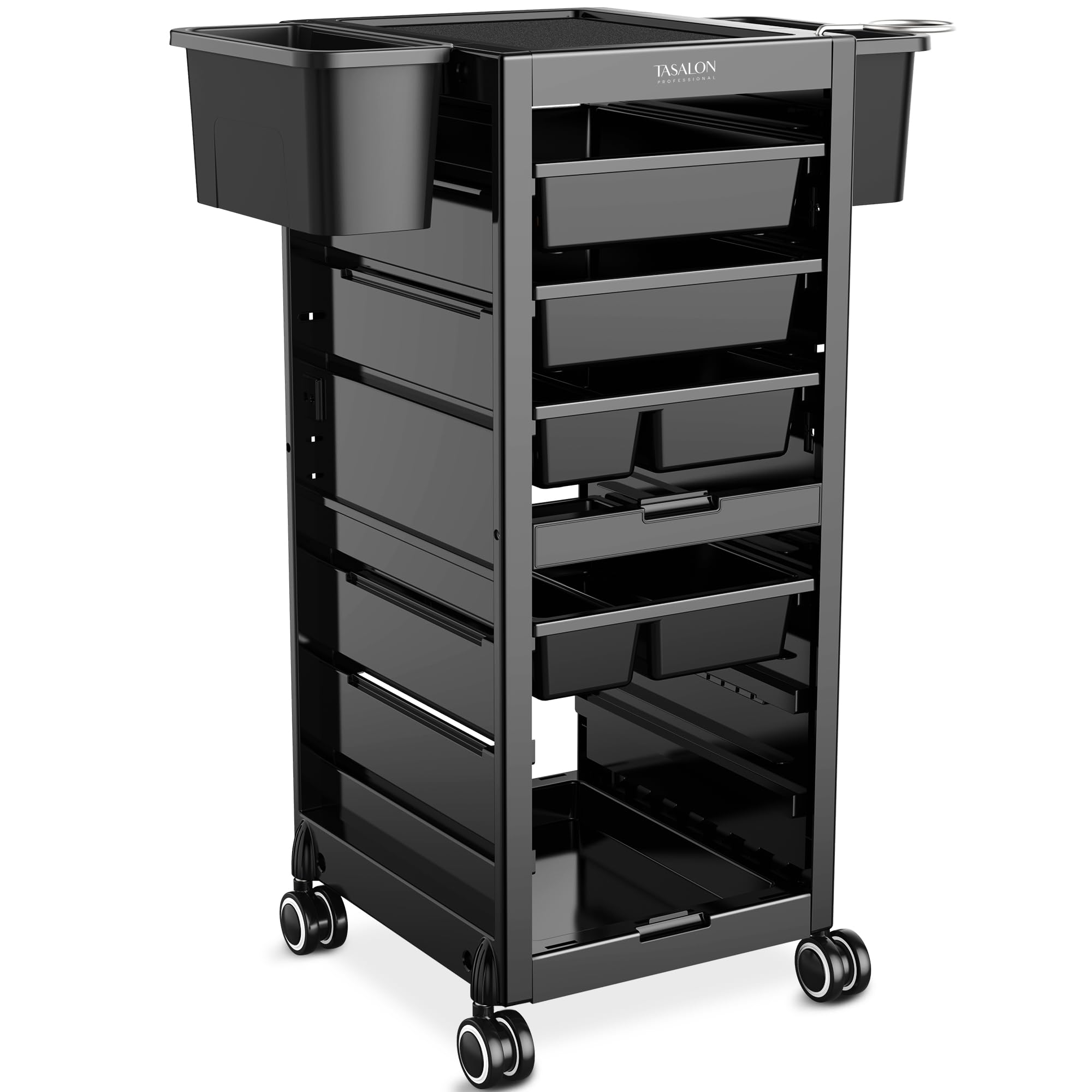 Professional Salon Trolley Cart with 4 Drawers & 2 Storage Baskets - Multipurpose Beauty Station for Hair, Nail, and Makeup Artists - Perfect for Salon, Spa, and Home Use