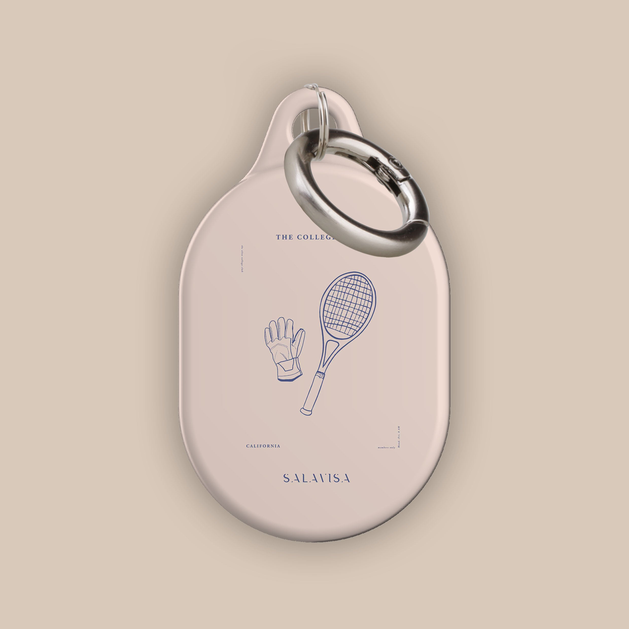 Pink The College AirTag Holder - Stylish & Durable Apple AirTag Case for Students - Perfect for Backpacks, Keys & Luggage Tracking
