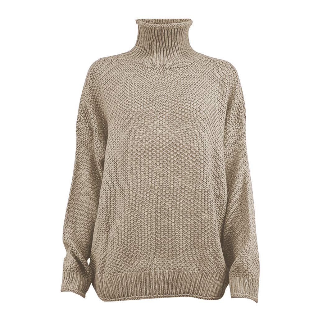 Women's Oversized Knit Sweater - Soft Crewneck Long Sleeve Pullover Top | Casual Winter Outerwear & Loungewear for Cozy Home Days