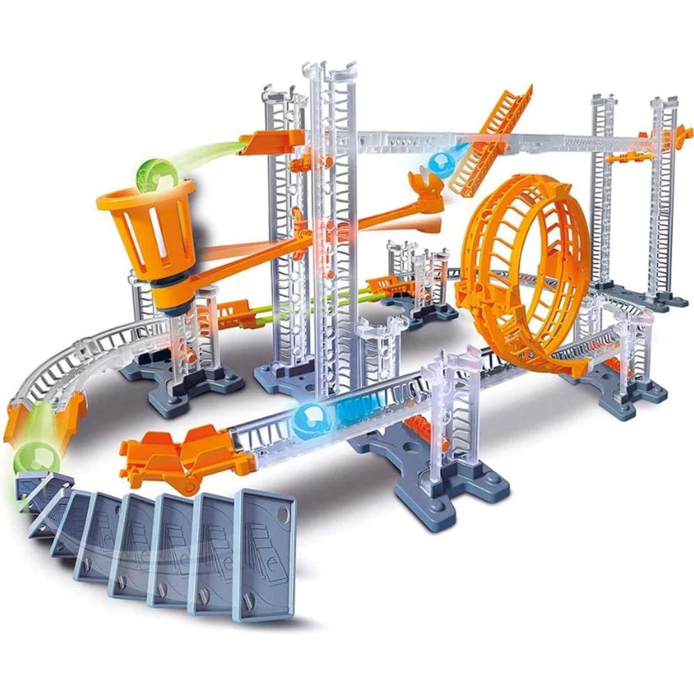 Clementoni Action & Reaction Glow Effect Construction Set - STEM Learning Toy for Kids Ages 6-12 | Build & Play with Light-Up Blocks | Perfect for Birthday Gifts & Classroom Activities