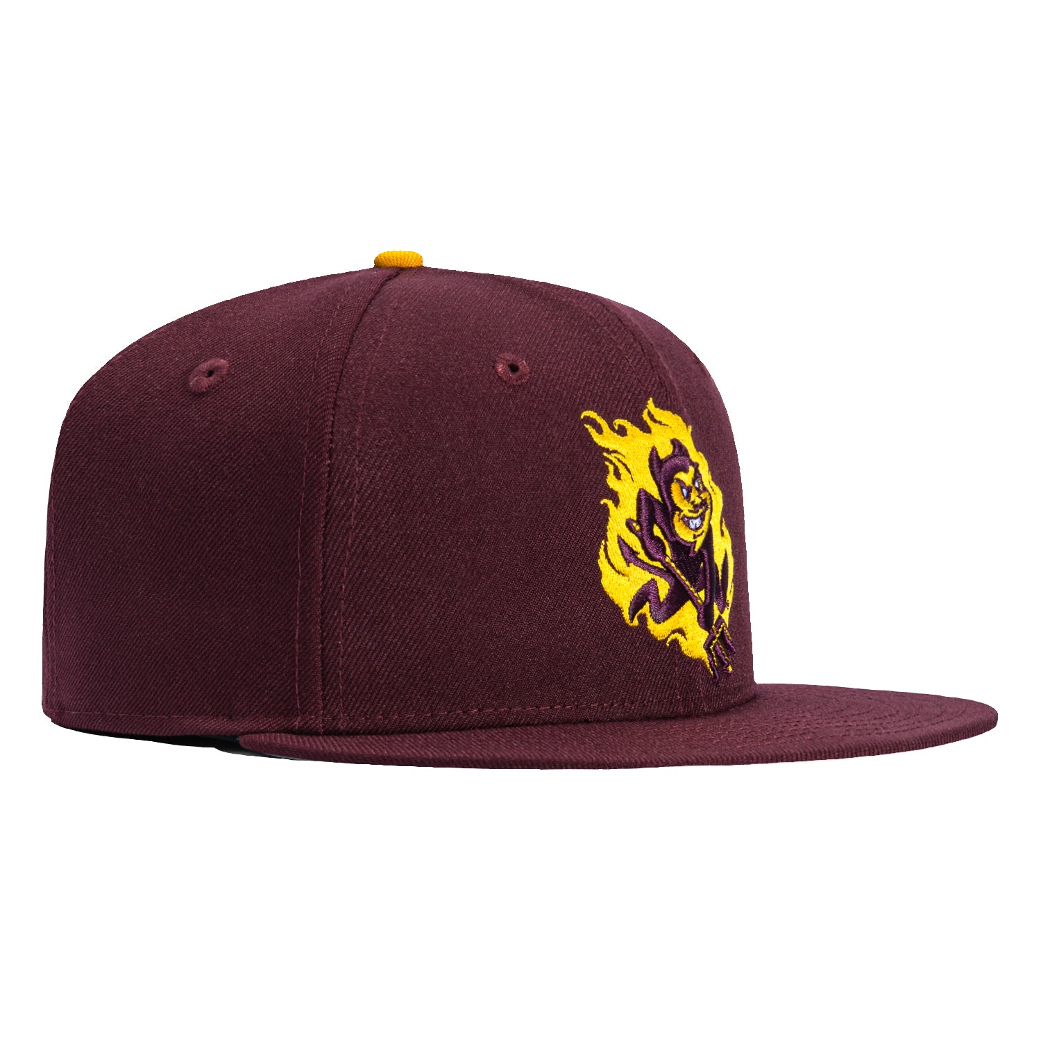 New Era 59Fifty Arizona State Sun Devils Sparky Flame Adjustable Baseball Cap - Maroon - Official NCAA Licensed Hat for Sports Fans & College Students