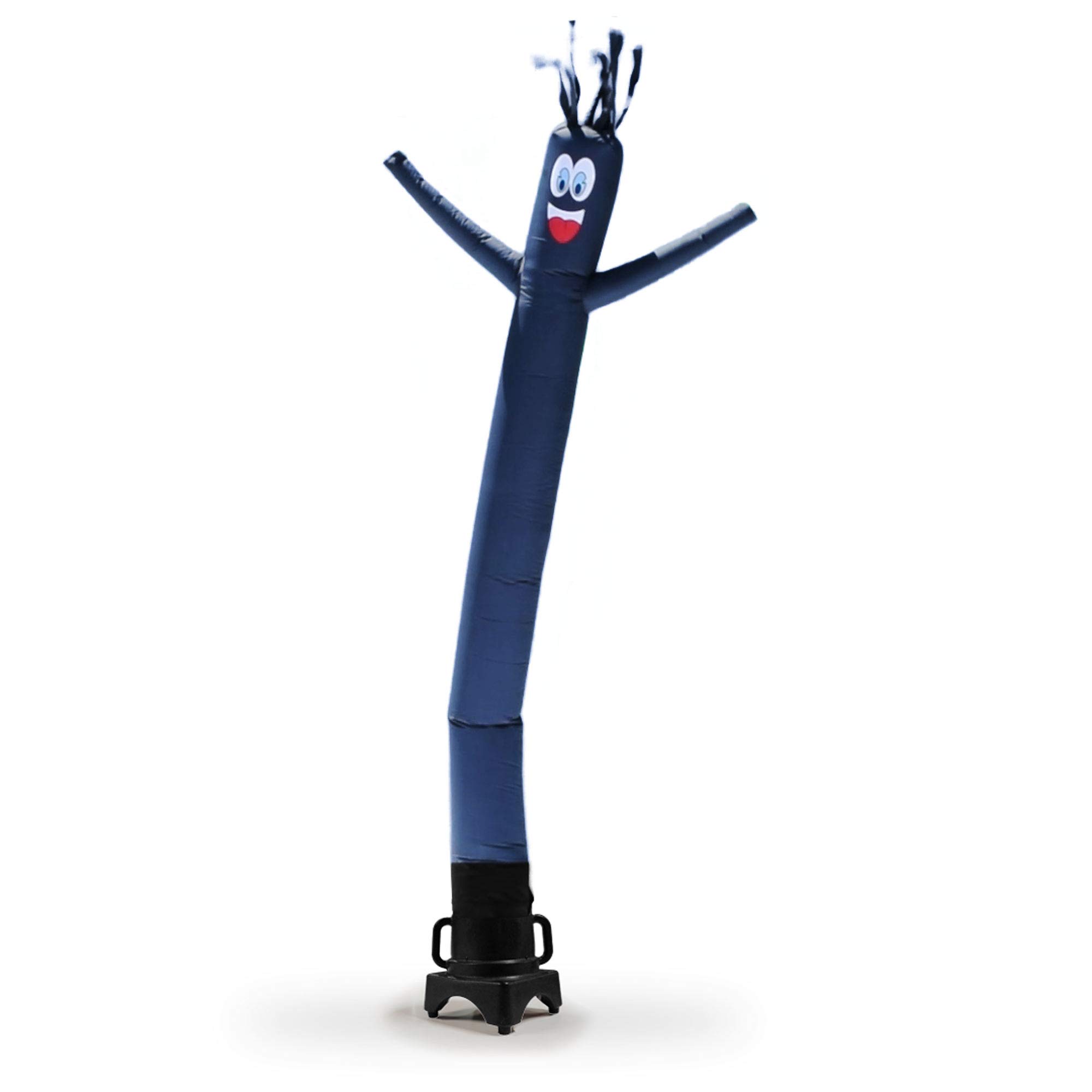 8FT Tall Black Inflatable Tube Man with Air Blower - Waving Air Dancer for Car Dealerships, Grand Openings & Outdoor Advertising | Includes 6FT Solid Color Feather Flag by Feather Flag Nation
