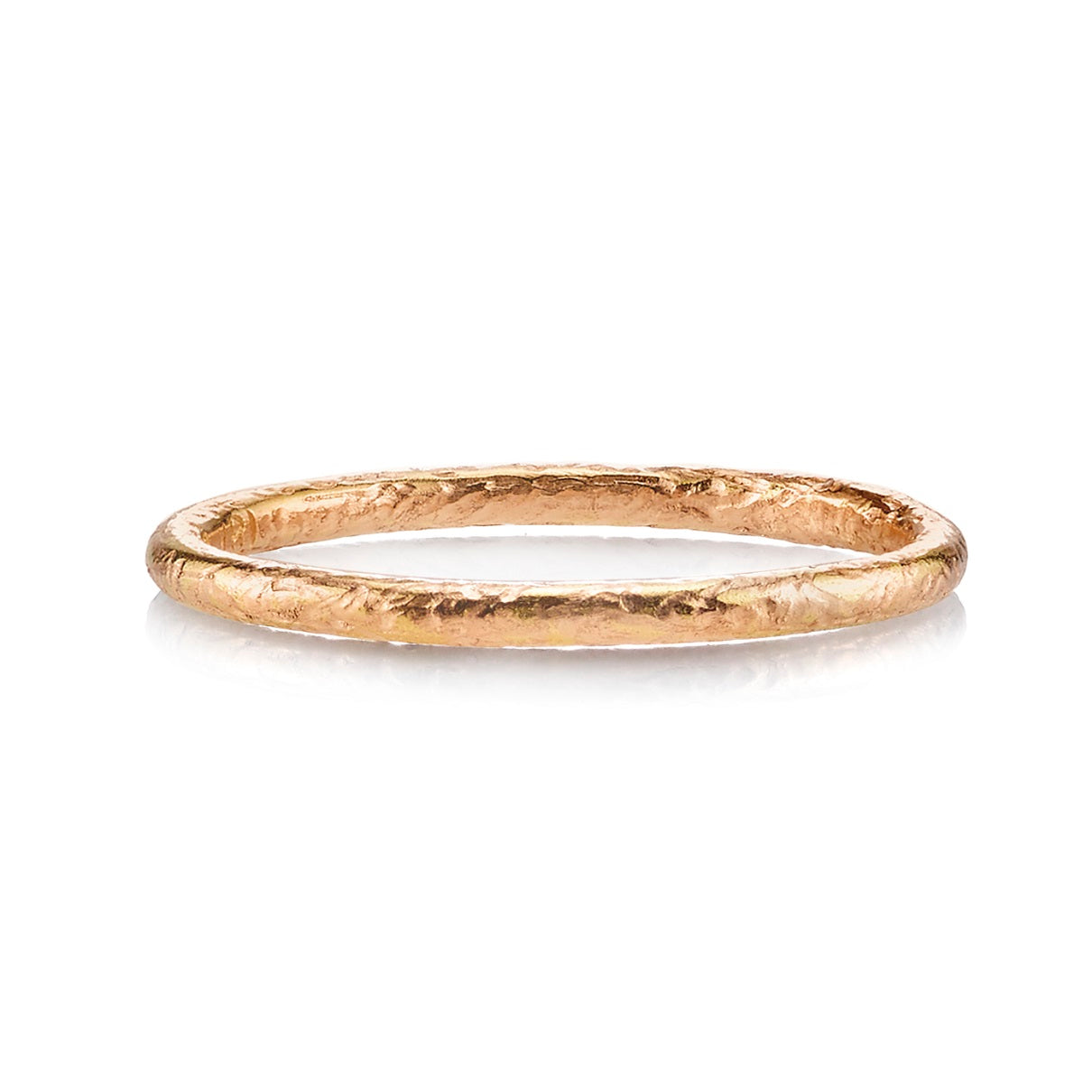 18K Rose Gold Single Stone Jane Band - Elegant Thin Stackable Ring for Women, Perfect for Everyday Wear, Wedding, Anniversary & Gift