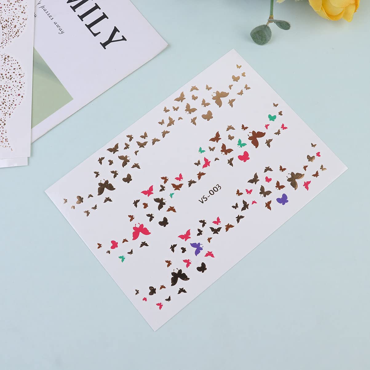 EXCLUZO 8Pcs Waterproof Metallic Temporary Tattoos - Face & Body Art Stickers for Hand, Neck, Wrist | Long Lasting Makeup Tattoos for Parties, Halloween & Festivals