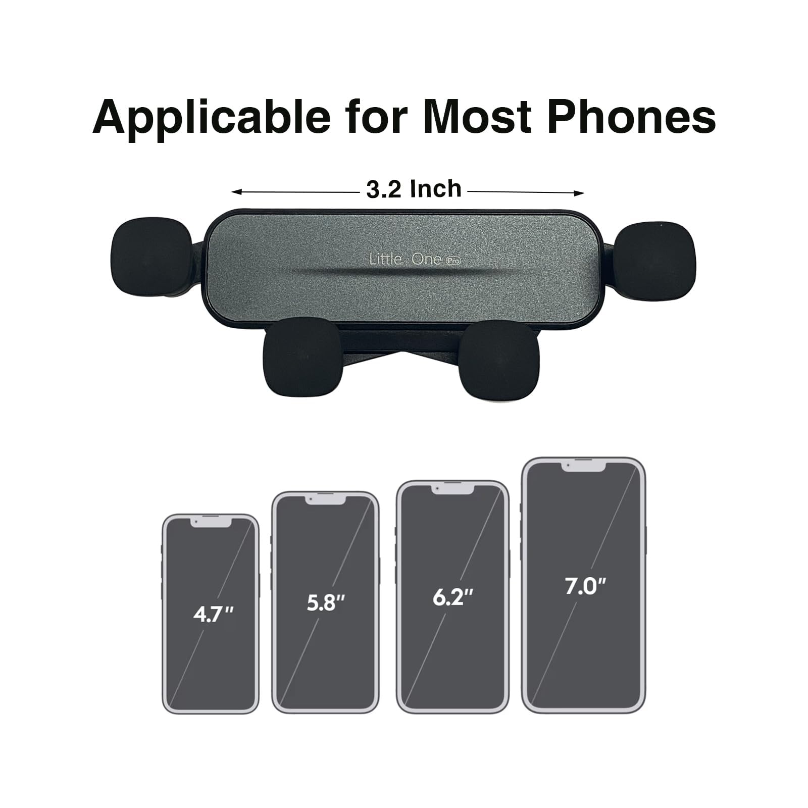 Tesheer Tesla Phone Mount for Model 3 & Y - Gravity Auto-Grip Foldable Holder - 2024 Tesla Accessories for Secure Driving & Navigation