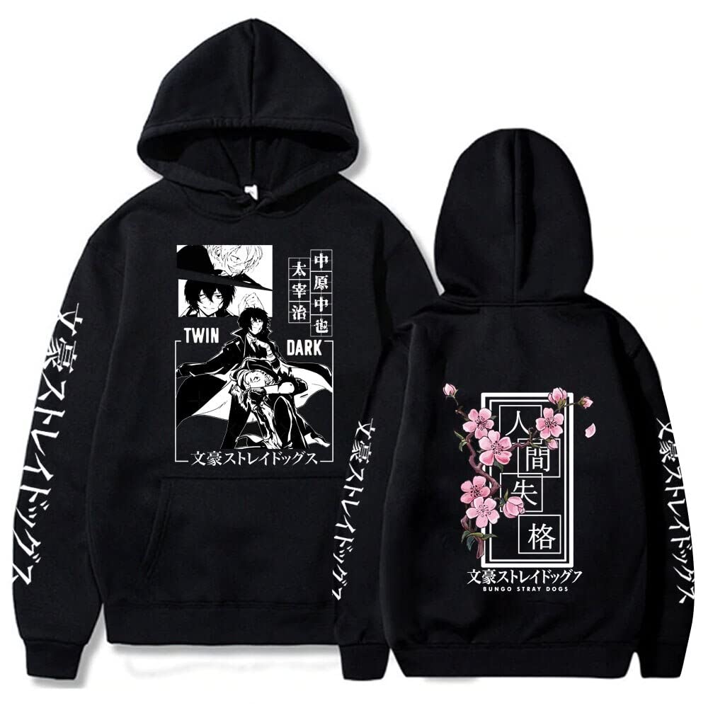 Bungo Stray Dogs Anime Hoodie - Unisex Pullover Sweatshirt with Long Sleeves for Men & Women | Perfect for Cosplay, Conventions, and Casual Wear