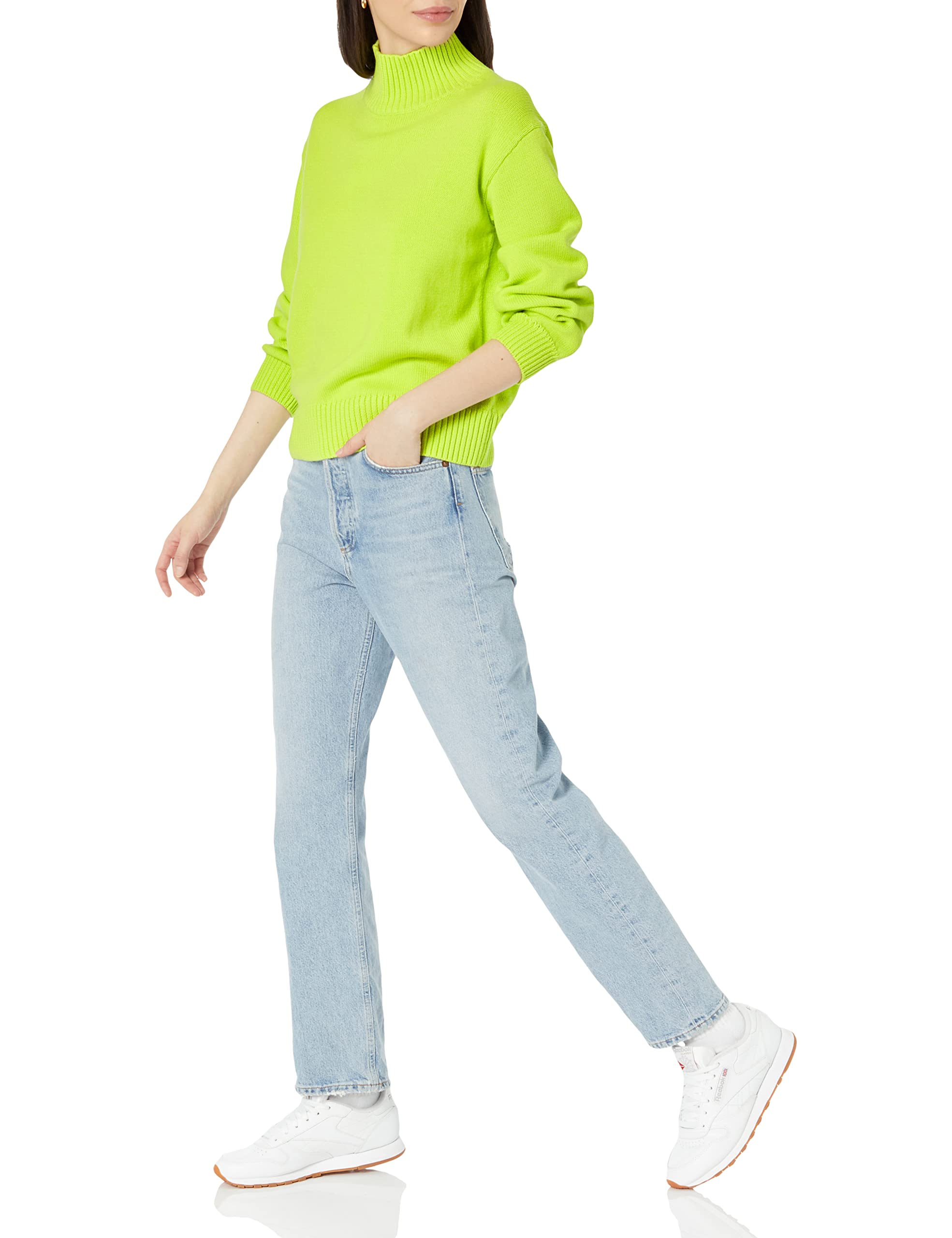 Amazon Essentials Women's Cotton Sweaters - Soft Funnel Neck Pullovers in Plus Sizes | Comfortable Casual Wear for Office, Travel & Everyday Outfits