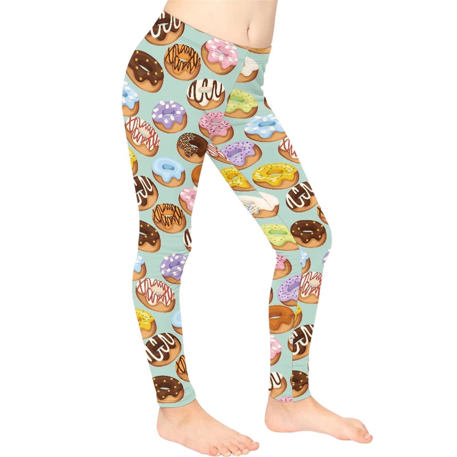 SEANATIVE Girls High Elastic Sport Leggings - Compression Workout Yoga Pants for Kids - Perfect for Fitness, Running & Active Play