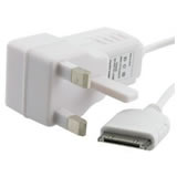 Original 3 Pin Mains Charger for iPhone 3G/3GS/4/4S - Fast Charging Power Adapter with UK Plug - Perfect for Home, Office & Travel Use