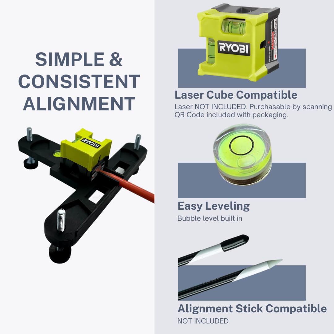 Garmin R10 Alignment and Leveling Stand - Heat Proof Golf Training Aid for Indoor & Outdoor Use | Perfect for Driving Range, Backyard Practice, and Simulator Setup
