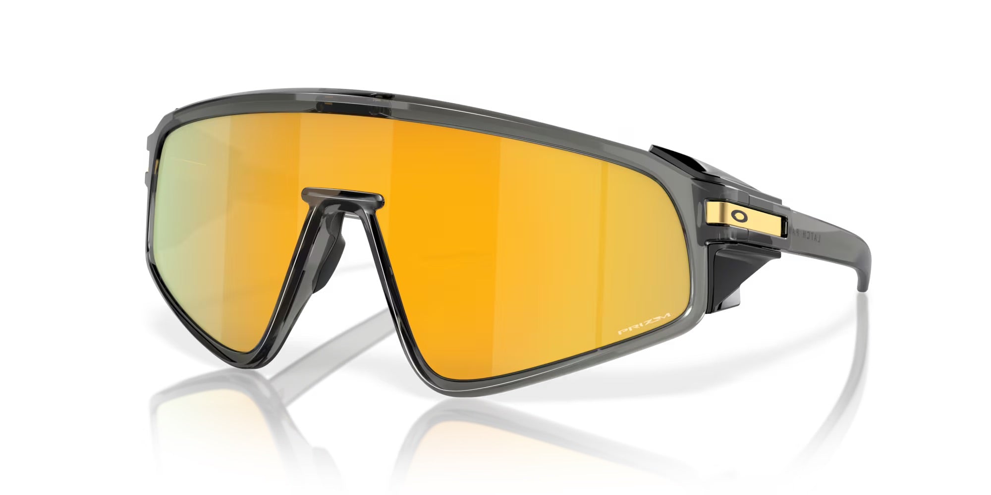 Oakley Latch Panel Grey Smoke Prizm 24K Sunglasses - Polarized Sports & Outdoor Sunglasses for Running, Cycling, and Driving - UV Protection & Anti-Glare Lenses