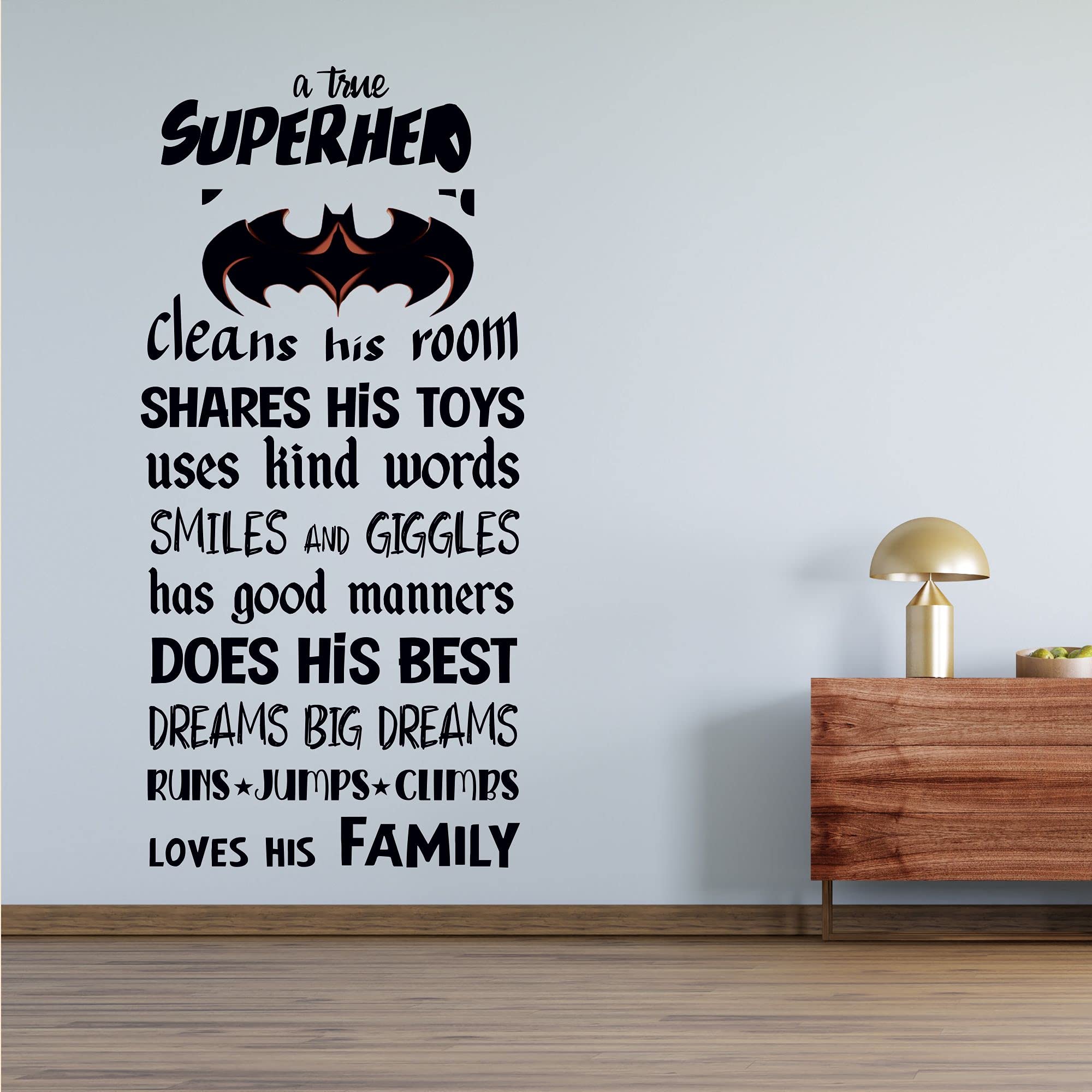 Vinyl Wall Decal - Boys Superhero Quote Sticker (20