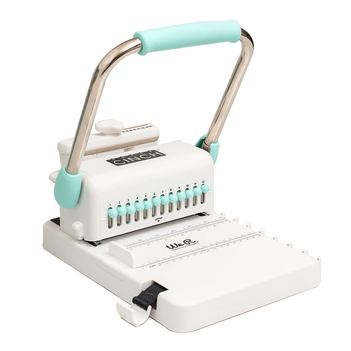 We R Memory Keepers Cinch Book Binding Machine V2 - Easy-to-Use Spiral Binding Tool with Slide Ruler for Professional Books, Notebooks & Calendars | Perfect for Office, School & Craft Projects (Mint Green)