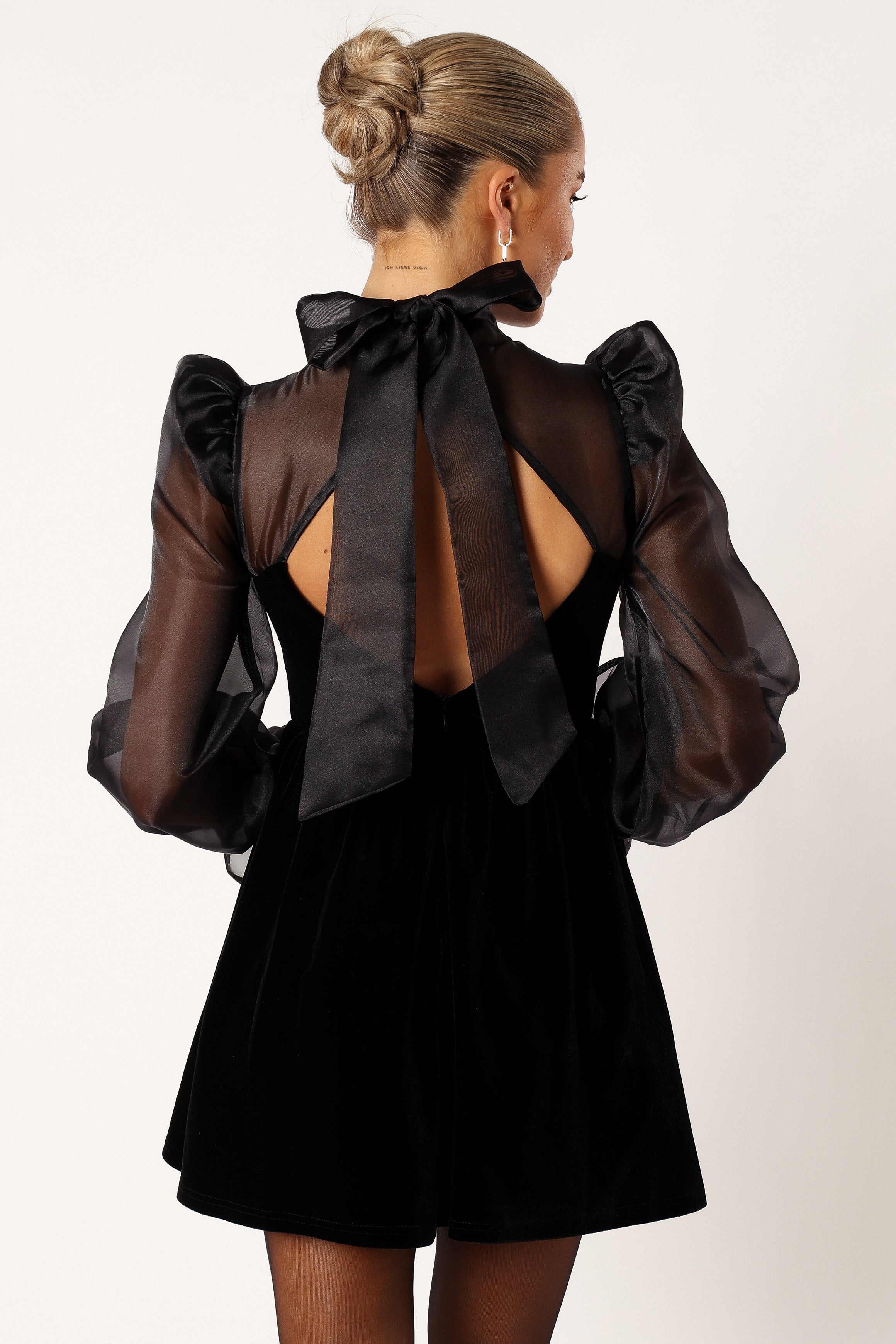 Blaire Long Sleeve Mini Dress for Women - Elegant Black Party Cocktail Dress for Night Out, Date Night, Clubwear & Special Occasions